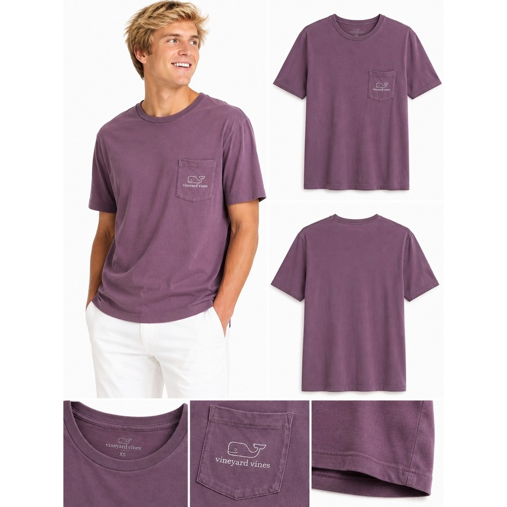 Vineyard Vines T-Shirt XS Whale Logo Pocket T Pima Cotton Beachy Preppy Coastal